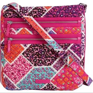 Vera Bradley Triple Zip Hipster Crossbody Handbag